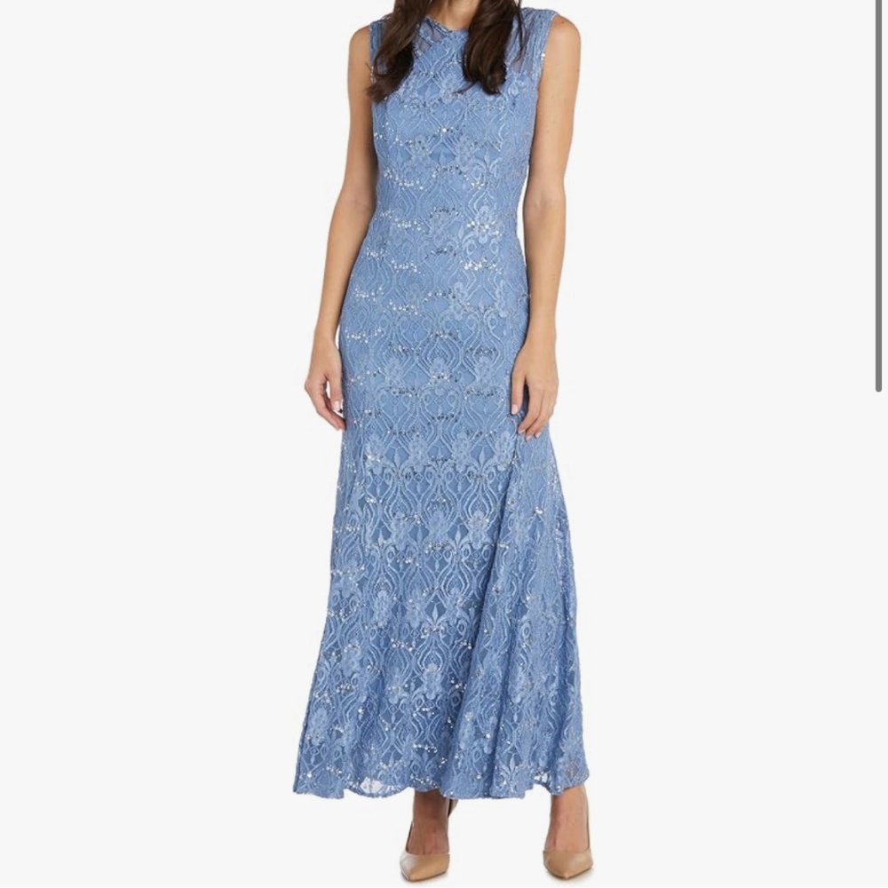 Light blue sequin Formal Dress